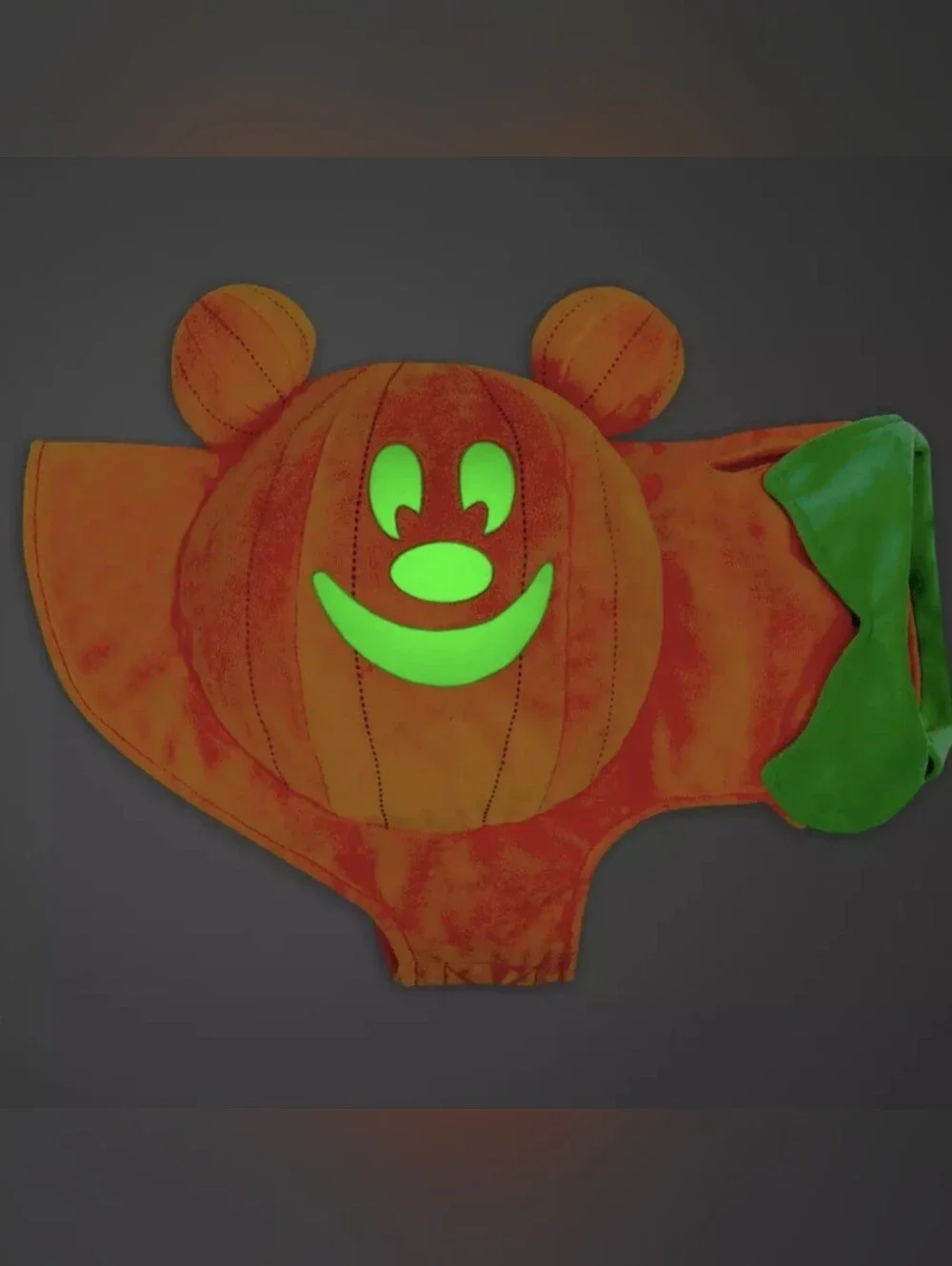 Disney Parks Mickey Mouse Halloween Pumpkin Dog Costume Glow In The Dark XL